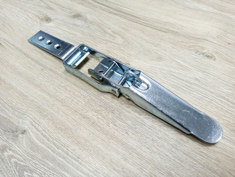 Засув бортовий з фіксатором МАКСІ посилений A210x45 (Білий цинк) 2431292685 фото