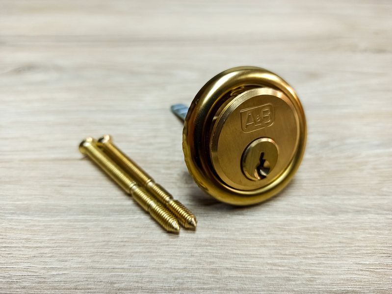 Замок накладний універсальний 50-60 мм Jania Z252 з серцевиною (Коричневий) Польща 2484496363 фото