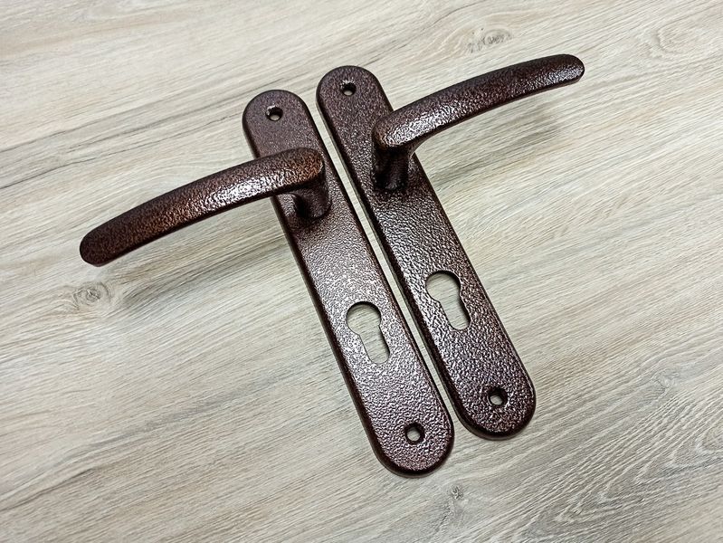 Дверная ручка Ronda Classic 85 мм на широкой планке (Черная) Польша 2479214021 фото