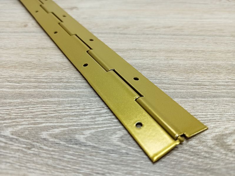 Петля рояльная мебельная стальная с цинковым покрытием L-1000, H-33, S-0,8 mm (Темное золото, Польша) 2519483373 фото