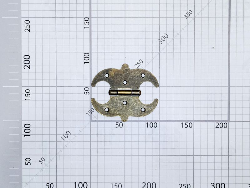 Петля накладная декоративная Бабочка R100х85 (Античная бронза) 2290720127 фото
