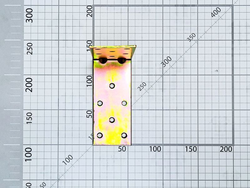 Кутник металевий будівельний зміцнений 55х125х125 мм (Жовтий цинк) Польща 2443903777 фото
