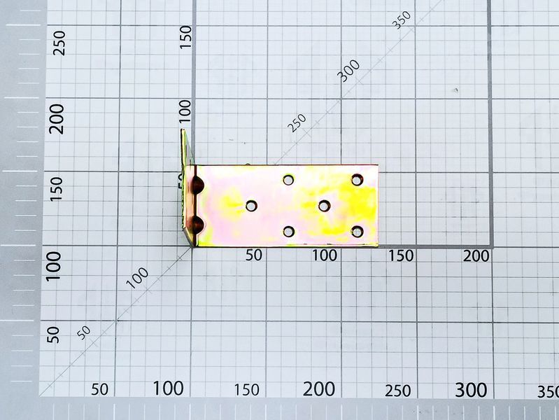 Кутник металевий будівельний зміцнений 55х125х125 мм (Жовтий цинк) Польща 2443903777 фото