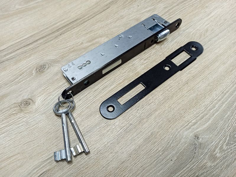Врезной замок/механизм с роликом Jania Z078-90/22 Kl Черный (Польша) 2453761511 фото