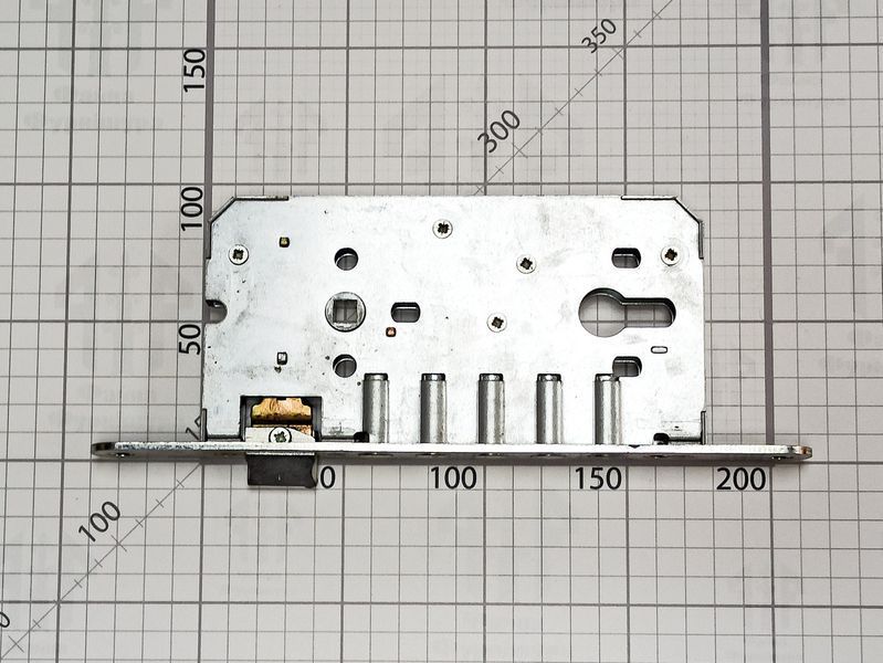 Врезной замок/механизм Jania Z268 90/50 W без планки для входной двери (Белый цинк, Польша) 2351408605 фото
