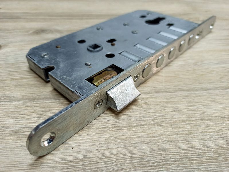 Врезной замок/механизм Jania Z268 90/50 W без планки для входной двери (Белый цинк, Польша) 2351408605 фото
