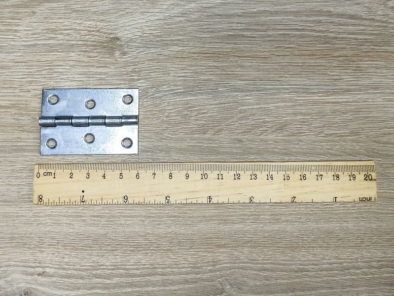 Петля металлическая мебельная P40x60 (Белый цинк) Польша 2323707009 фото